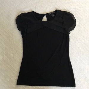 White House Black Market sheer sleeved top